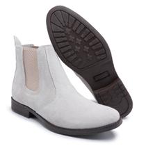 Bota Chelsea Masculina Camurça Couro Boots Botina