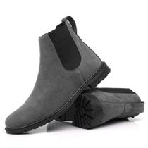 Bota Chelsea Masculina Casual Elástico Lateral com Solado Tratorado Chumbo