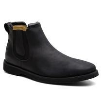 Bota Chelsea Masculina Couro Botina Elástico Ajustável