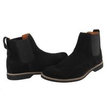 Bota Chelsea Masculina Elegance Couro Camurça Premium