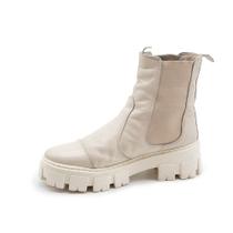 Bota Chelsea Tratorada Feminina Couro Plataforma Confortavel Dia a Dia