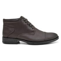 Bota Cheroke Coturno Masculino Social Classico Couro Legitimo Confortavel cor Café
