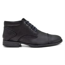Bota Cheroke Coturno Masculino Social Classico Couro Legitimo Confortavel cor Preto