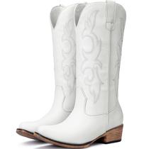 Bota Choiran Cowboy Branca Cano Médio Salto Grosso Bota Choiran Cowboy Branca Cano Médio Salto Grosso