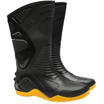 Bota chuva borr impermeavel masculino bracol luxo motosafe-44 solado amarelo