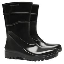Bota chuva borr impermeavel masculino bracol n.42 solado preto