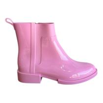 Bota Chuva Feminina Petite Jolie Confortável Zíper Infantil