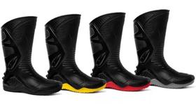 Bota Chuva Impermeável Motosafe Moto Motociclista Motoboy Motoqueiro Galocha Bracol Cores Variadas