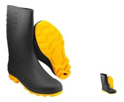 Bota Chuva Motoboy Jardim Limpeza Solado Amarelo Preta 39