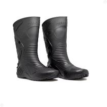 Bota Chuva Motosafe Preta Impermeável Cano Longo Motoboy Motoqueiro