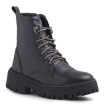 Bota Com Cadarço Strass Coturno Feminino Tratorada Lançamento - YES ME Bota Com Cadarço Strass Coturno Feminino Tratorada Lançamento - YES ME