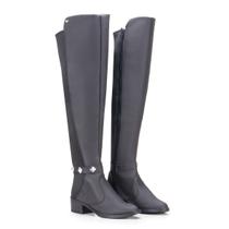 Bota Com Cano Longo Feminina Over The Knee GuGi Com Elástico e Zíper Lateral 219-GG