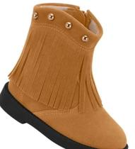 Bota com franja em camurça feminino infantil Bota com franja em camurça feminino infantil