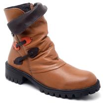 Bota Com Solado de Borracha Jade Capuccino/Plume Topazio/Plume Militar/Plume Cafe