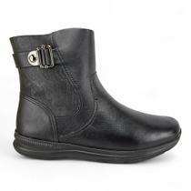 Bota comfortflex 2391301 rasteira detalhe fivela