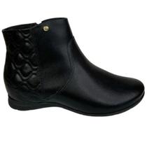 Bota Comfortflex Cano Curto Rasteira com Zíper Lateral 2491301