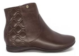 Bota Comfortflex Cano Curto Rasteira Zíper Lateral Ref 24-91301 Bota Comfortflex Cano Curto Rasteira Zíper Lateral Ref 24-91301