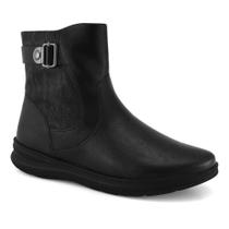 Bota comfortflex feminina ankle boot flatform 23-91301
