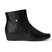 Bota Comfortflex Salto Anabela Cano Curto Joanete 24-74304 Preto Bota Comfortflex Salto Anabela Cano Curto Joanete 24-74304 Preto