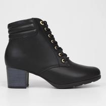 Bota Cortuno Cano Curto Modare Salto Bloco Medio Feminina Bota Cortuno Cano Curto Modare Salto Bloco Medio Feminina