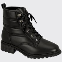 Bota Cortuno Feminino Cano Curto Modare Salto Baixo 7074.213.29292 Preto N36