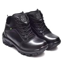 Bota Coturno 100 Couro com C .A PVC Ref 01 PRETO Bota Coturno 100 Couro com C .A PVC Ref 01 PRETO