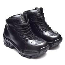 Bota Coturno 100%Couro GM GOD com C.A bico PVC REF 03 PRETO. Bota Coturno 100%Couro GM GOD com C.A bico PVC REF 03 PRETO.