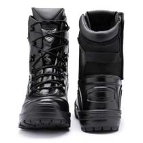 Bota Coturno Acero Tiger Pro Preto N42 Biqueira em PVC Couro Legítimo