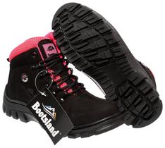 Bota Coturno Adventure Bootsland Feminino Confort em Couro