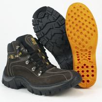 Bota Coturno Adventure Couro Trail Cano Médio Nobuck Verde Bota Coturno Adventure Couro Trail Cano Médio Nobuck Verde