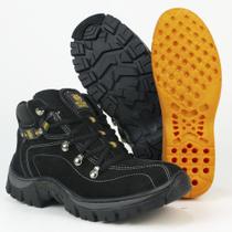 Bota Coturno Adventure Couro Trail Cano Médio Nobuck Verde