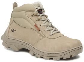 Bota coturno adventure de segurança epi ca 100% couro masculina cano curto viper areia