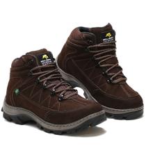 Bota Coturno Adventure em Couro Bell Boots Cadarço Costura Manual e Sola Leve