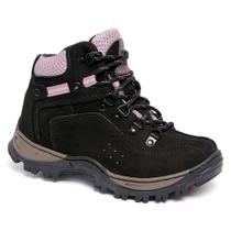 Bota Coturno Adventure Feminina Trilha 100% Couro Legítimo Palmilha Gel - Outlet Monteiro