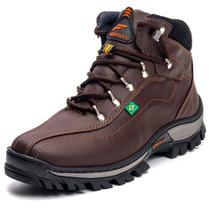 Bota Coturno Adventure Frontinni com Cadarço Costuras e Sola Borracha Robusta