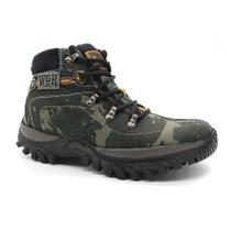 Bota Coturno Adventure Masculino Aventuras Outdoor Sintético Premium Camuflado