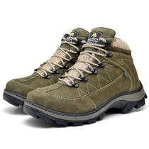 Bota Coturno Adventure Masculino Couro Cadarço Macio Trilha