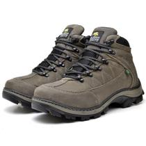 Bota Coturno Adventure Masculino Couro Cadarço Macio Trilha