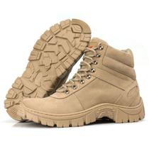Bota Coturno Adventure Masculino em Couro Conforto Areia Bota Coturno Adventure Masculino em Couro Conforto Areia