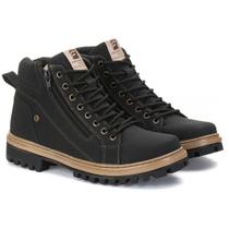 Bota Coturno Adventure Moda Casual Masculino Sola Tratorada Leve Cadarço Ziper Estilo Conforto Bota Coturno Adventure Moda Casual Masculino Sola Tratorada Leve Cadarço Ziper Estilo Conforto