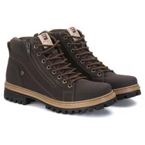 Bota Coturno Adventure Moda Casual Masculino Sola Tratorada Leve Cadarço Ziper Estilo Conforto