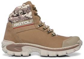 Bota Coturno Adventure Palmilha De Gel Anti Impacto EM COURO LEGITIMO SOLADO DE BORRACHA BLAQUEADA