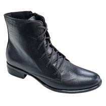 Bota Coturno Amarar Cadarco Cano Curto Couro Legitimo Macio DR728