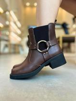 Bota Coturno Biker Marrom Aurora Bota Coturno Biker Marrom Aurora