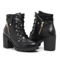 Bota Coturno Botinha Feminino Cano Médio (JO605)