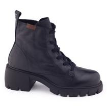 Bota Coturno Bottero 347201 Couro Natural Tratorado Bloco Bota Coturno Bottero 347201 Couro Natural Tratorado Bloco