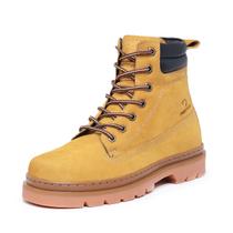 Bota Coturno Cano Alto Masculina Trilha Trabalho Resistente Amarelo