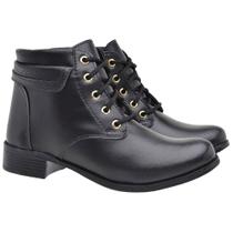 Bota Coturno Cano Baixo Feminina Inverno Super Tendência