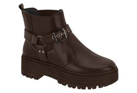 Bota Coturno Cano Baixo Feminina Moleca Salto Baixo Tratorado Conforto