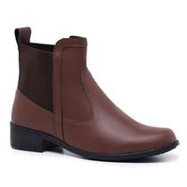 Bota Coturno Cano Baixo Feminino Gmm Shoes 11212 Sola Reta